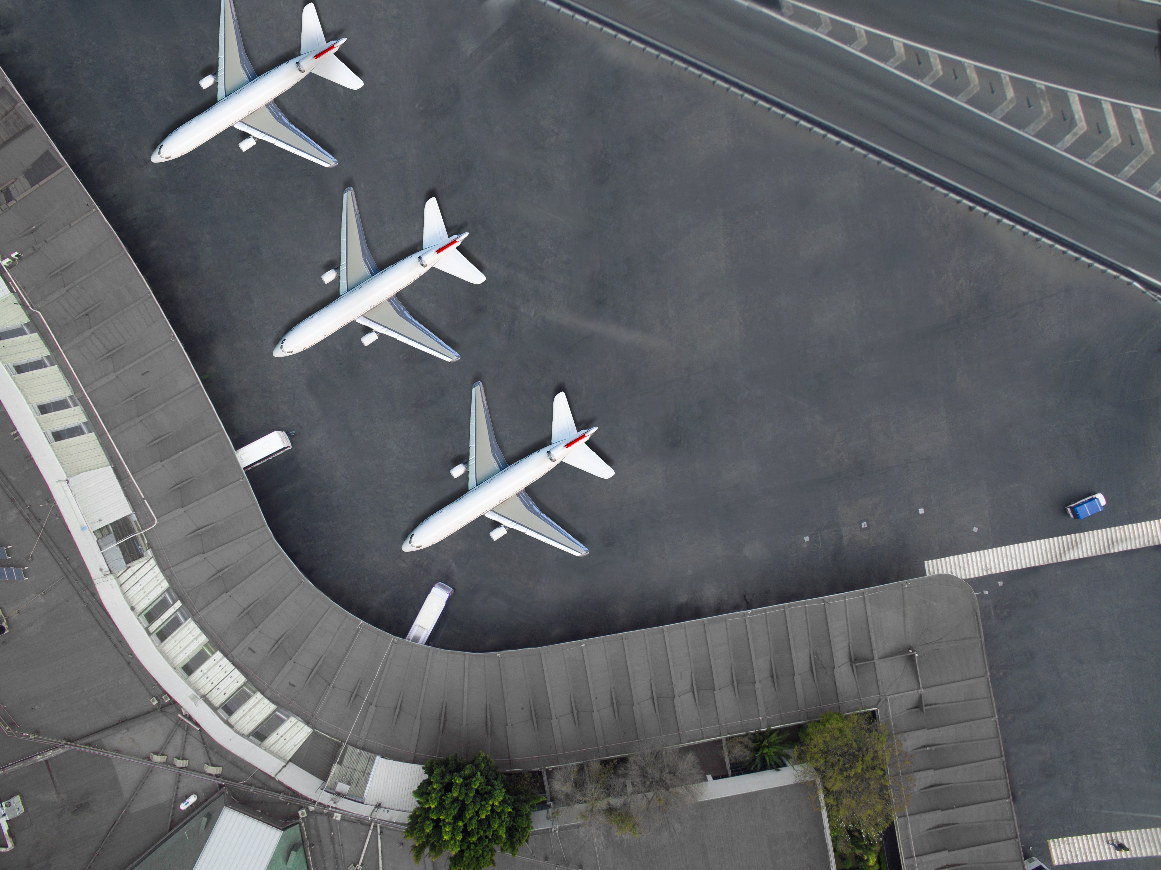 Planes at airport.
